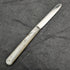 1924 British Antique White Pearl Shell Handle Pure Silver Engraved Blade Folding Pen Knife